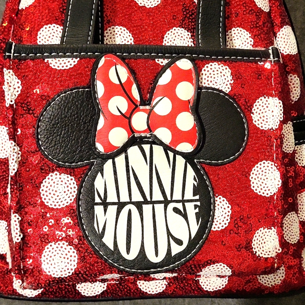 Loungefly Disney Parks Mini Mouse Sequin  Mini Backpack - Picture 6 of 10